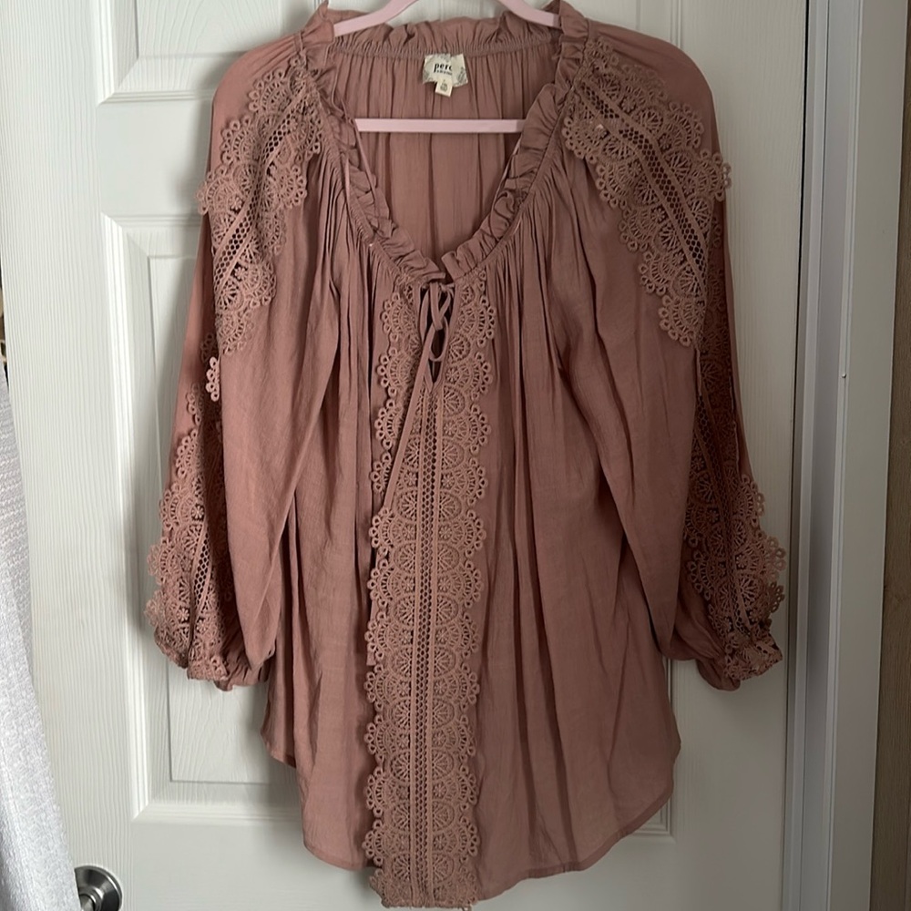Mauve blouse Blu-Pepper size XL mustard